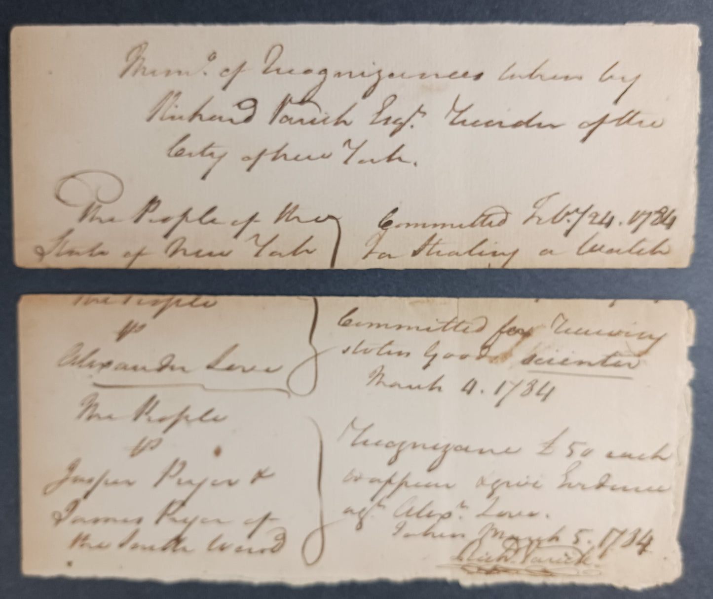 1784 Richard Varick Autograph DS
