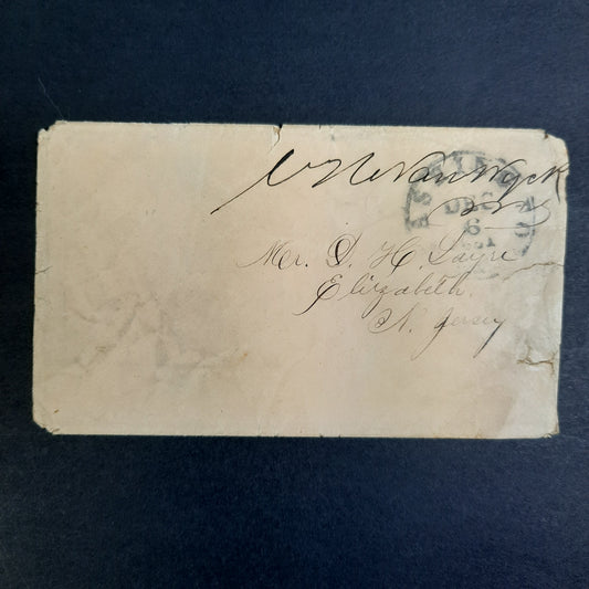 1861 Charles Henry Van Wyck, Congressional Free Frank Cover
