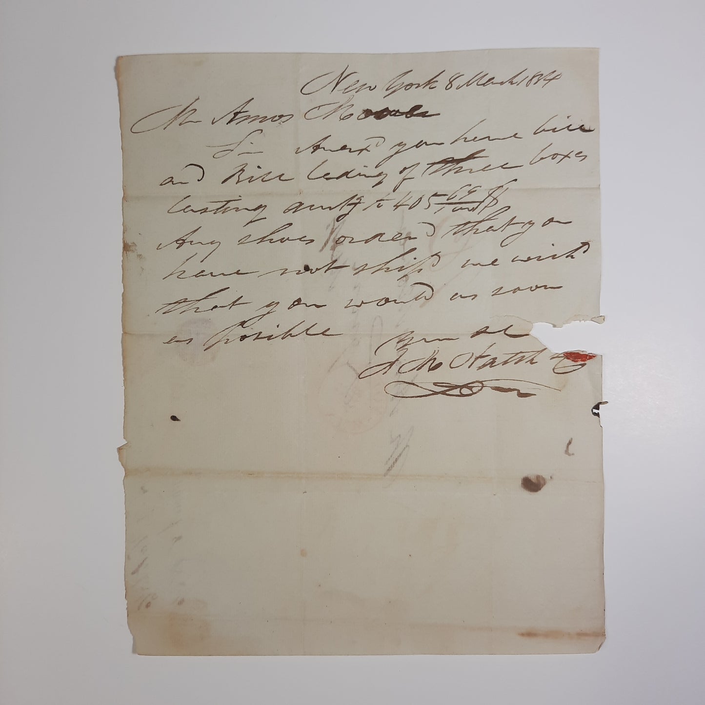 1830 Amos Mower, Cordwainer, Lynn, MA, Women’s Shoes Manufacturer