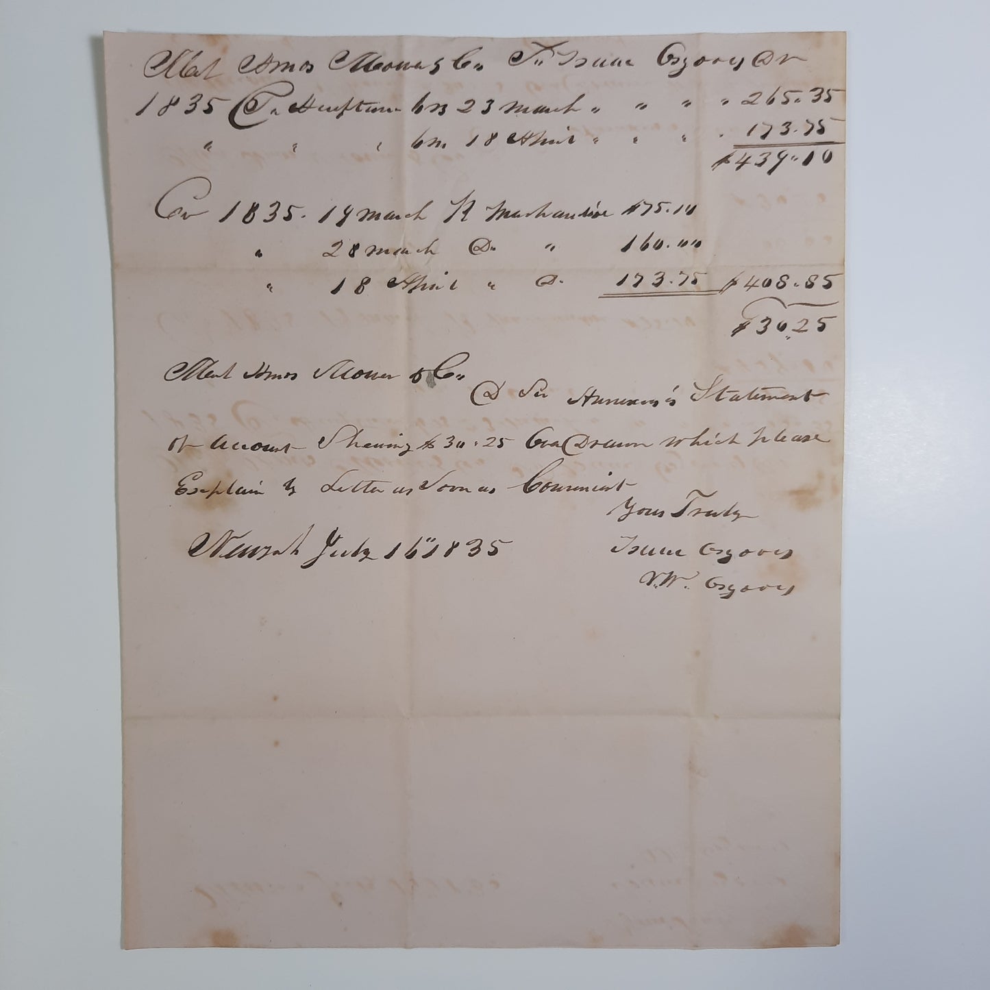 1830 Amos Mower, Cordwainer, Lynn, MA, Women’s Shoes Manufacturer