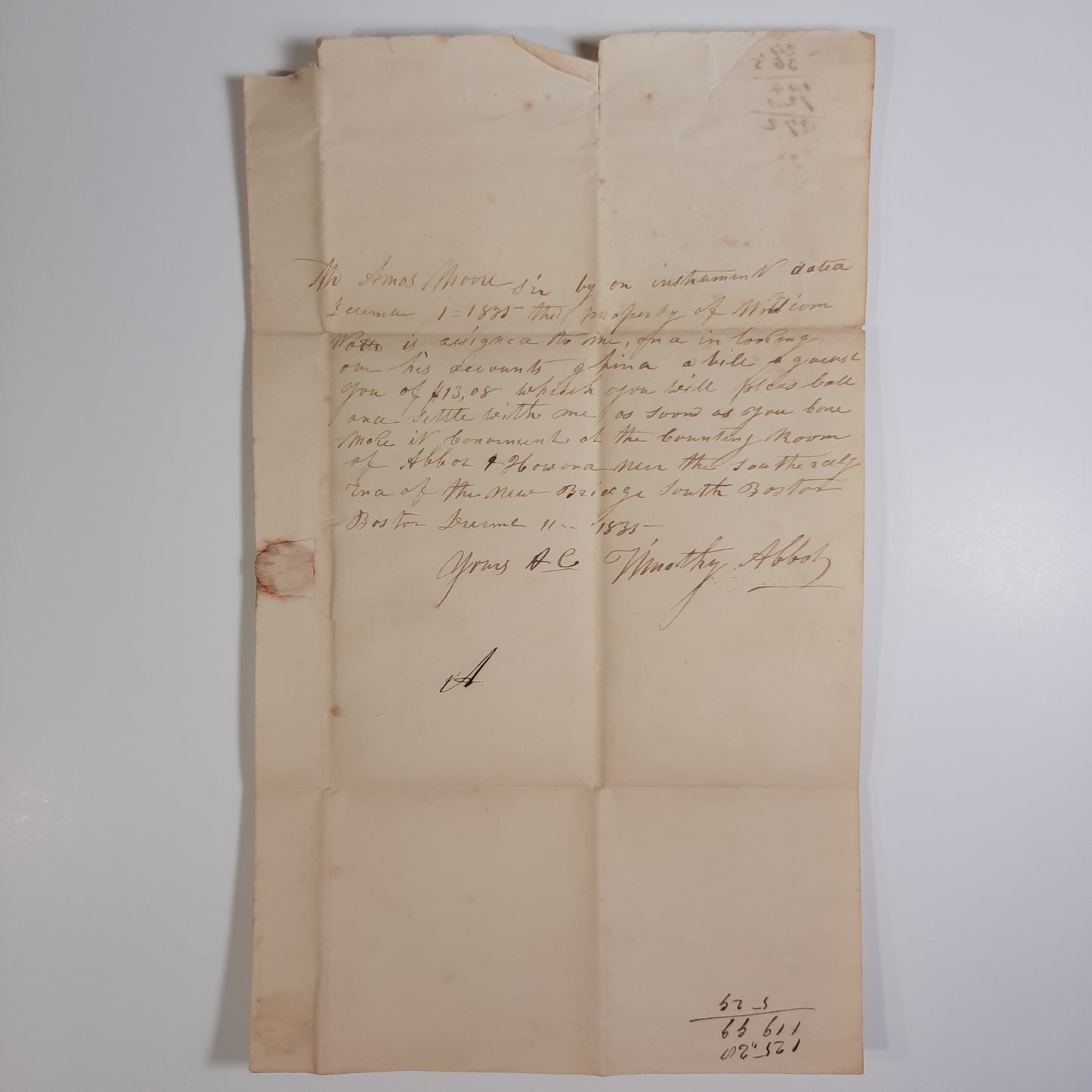 1830 Amos Mower, Cordwainer, Lynn, MA, Women’s Shoes Manufacturer