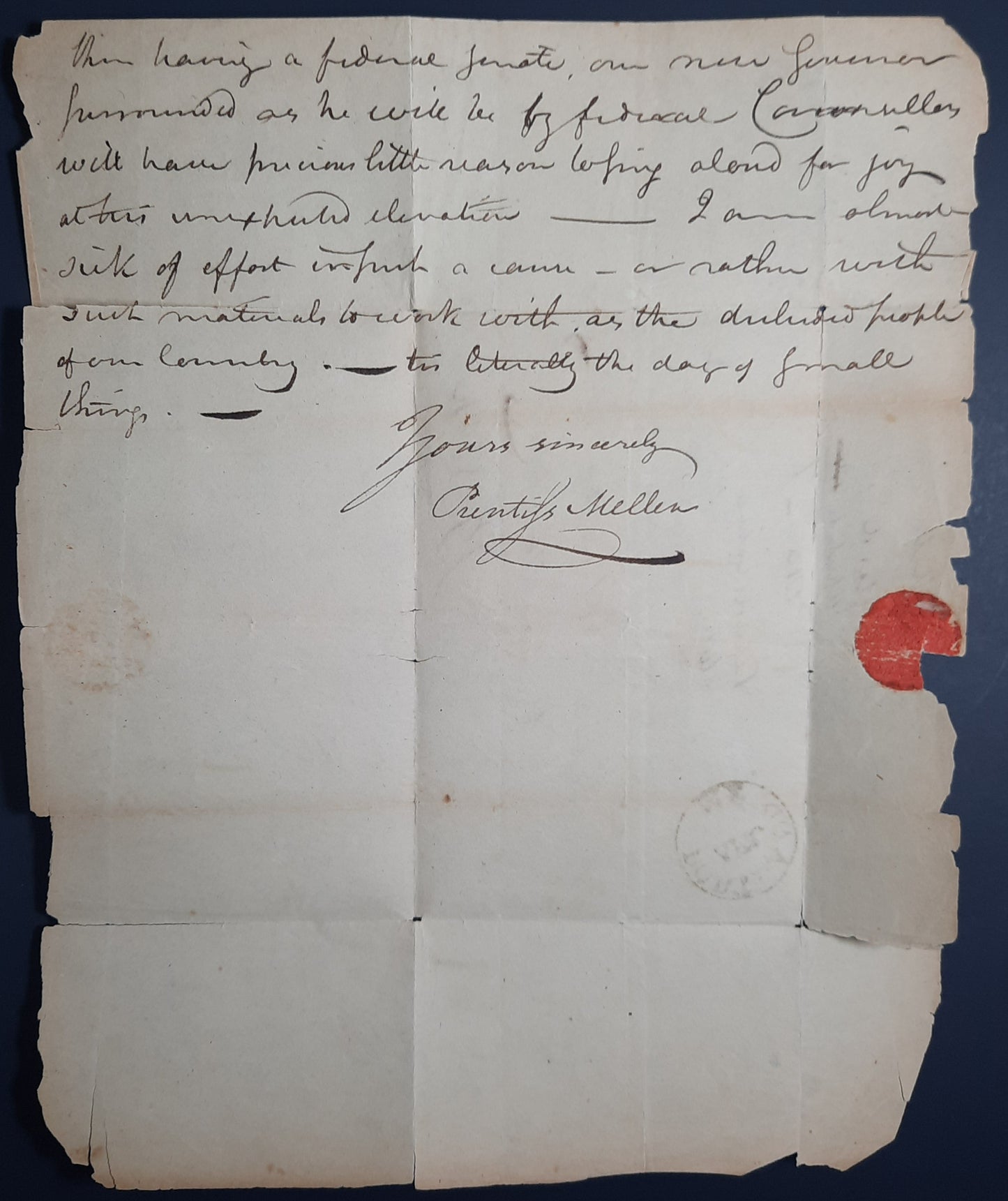 1810 Prentiss Mellen, Federalist US Senator, Abolitionist, 1st Maine Chief Justice, signed letter