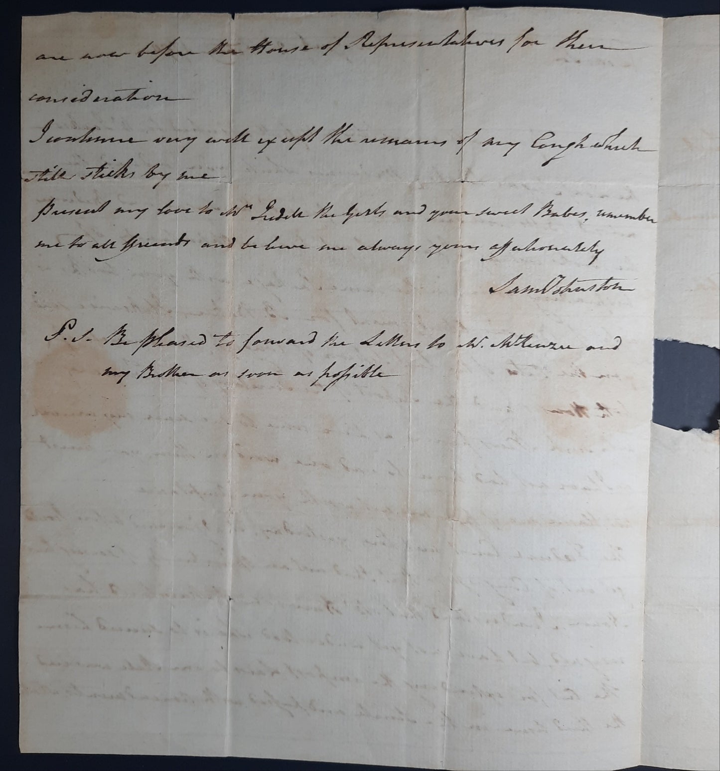 1790 1st NC US Senator Samuel Johnston signed letter to James Iredell