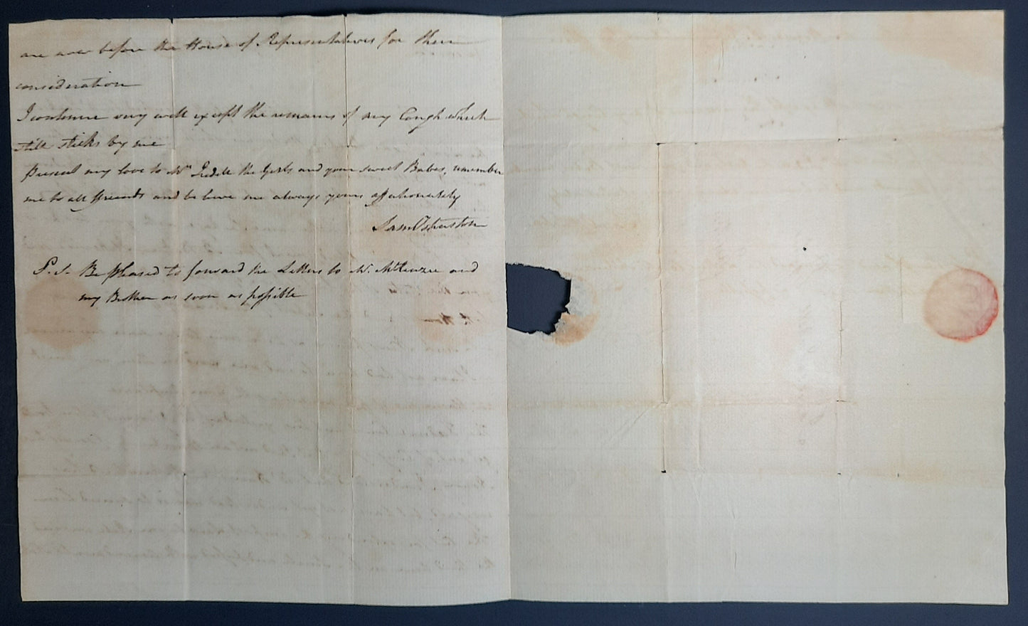 1790 1st NC US Senator Samuel Johnston signed letter to James Iredell