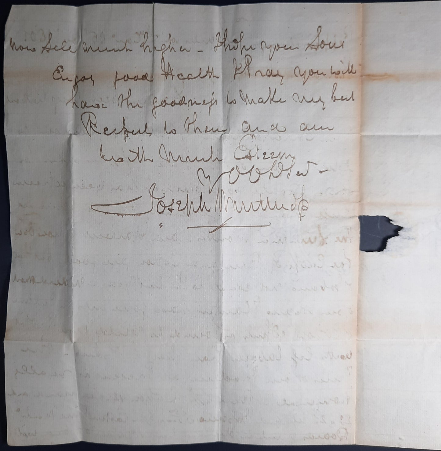1801 Joseph Winthrop Charleston South Carolina signed letter