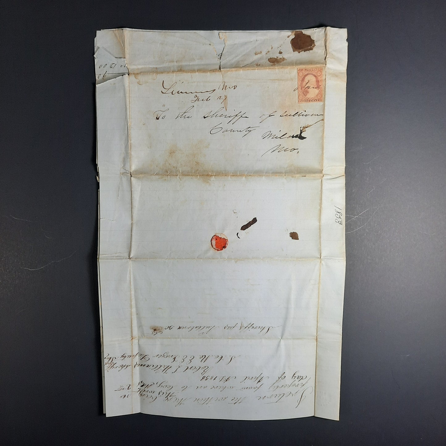 1853 Linneus Missouri Divorce