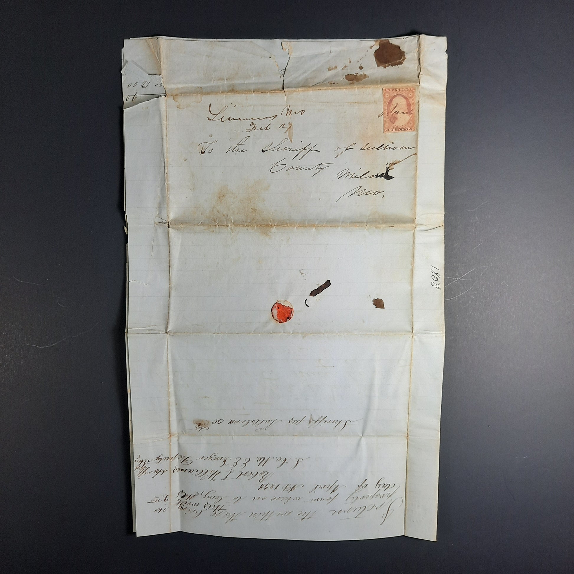 1853 Linneus Missouri Divorce