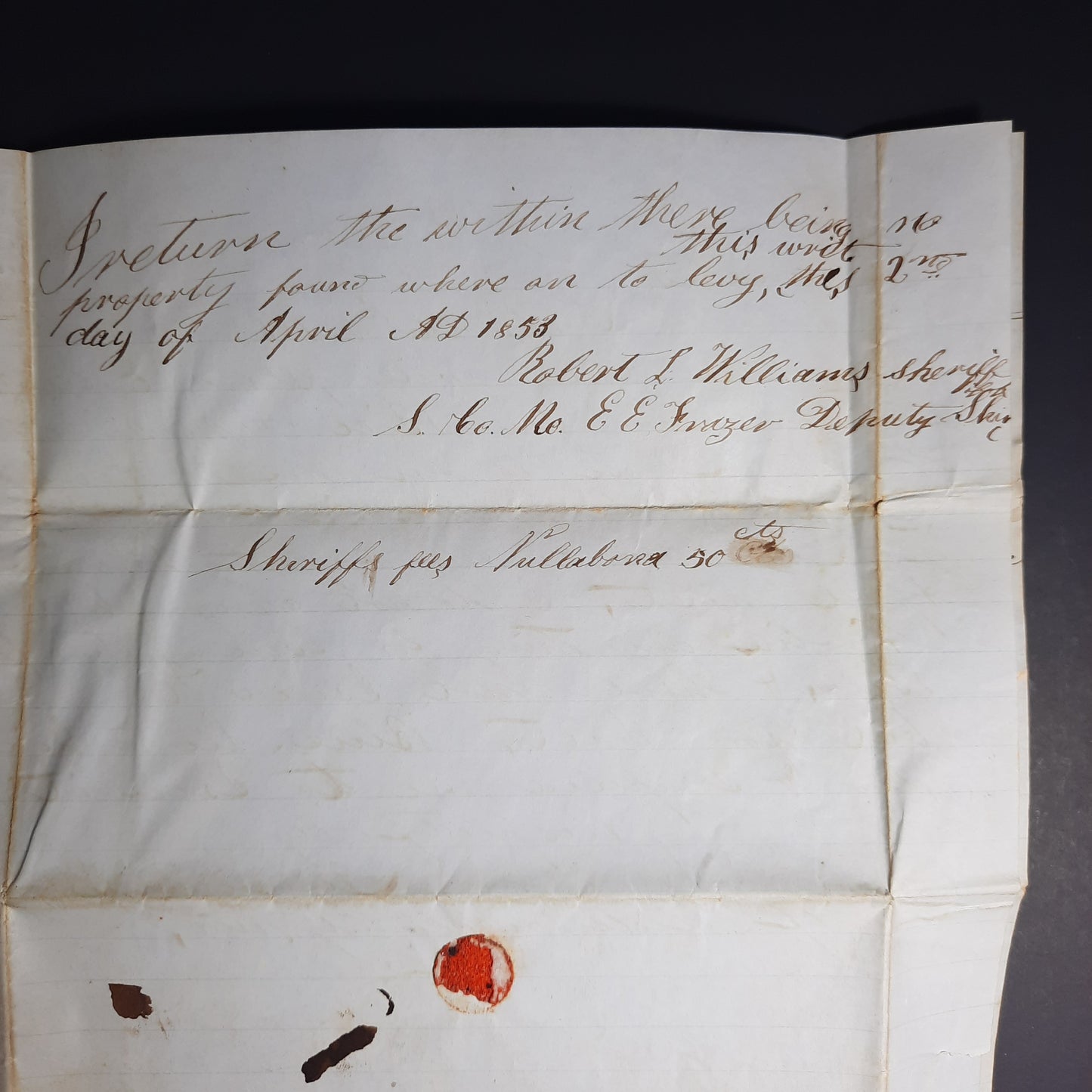 1853 Linneus Missouri Divorce
