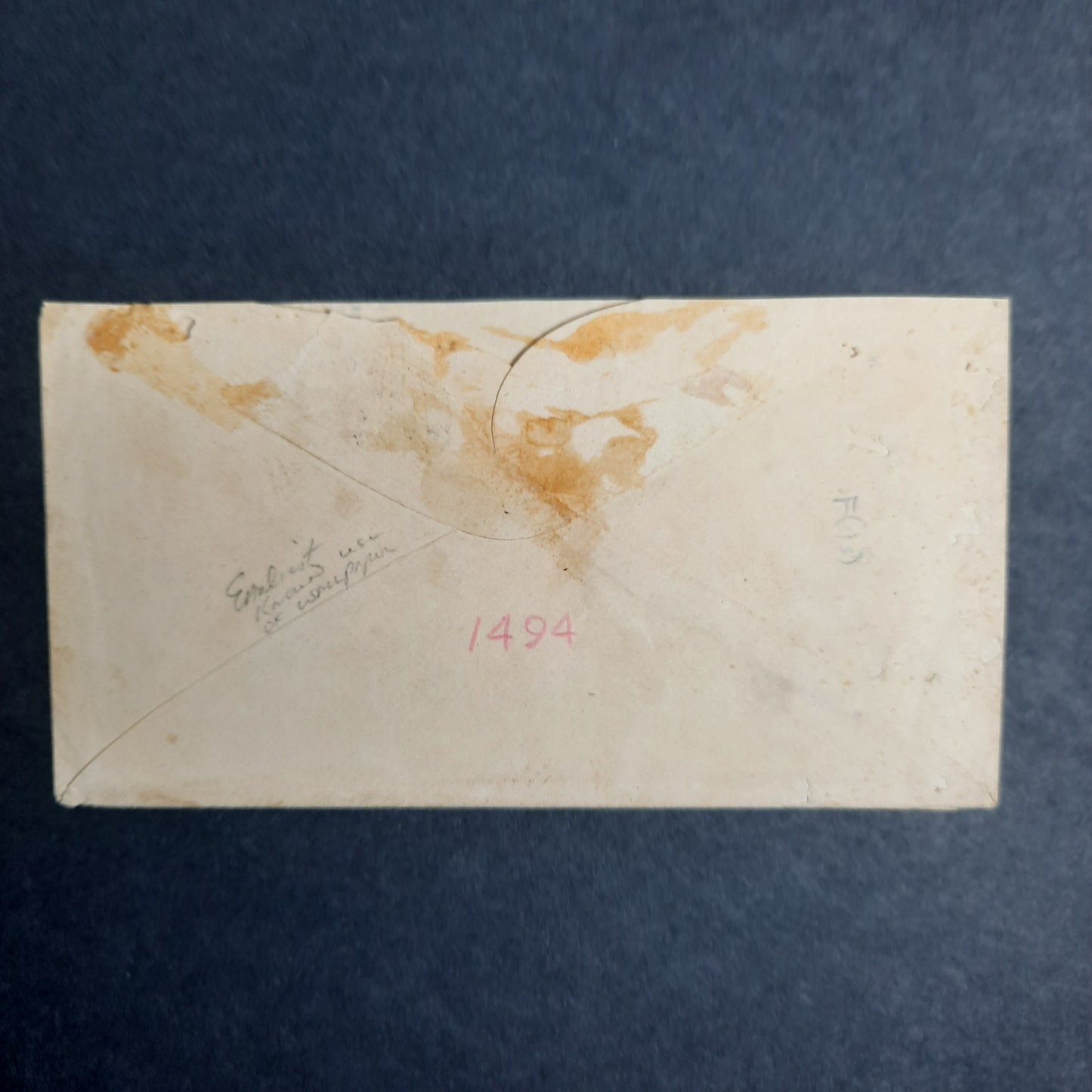 1861-2 Confederate States Vicksburg MS Double Circle Paid 5 decorated cover