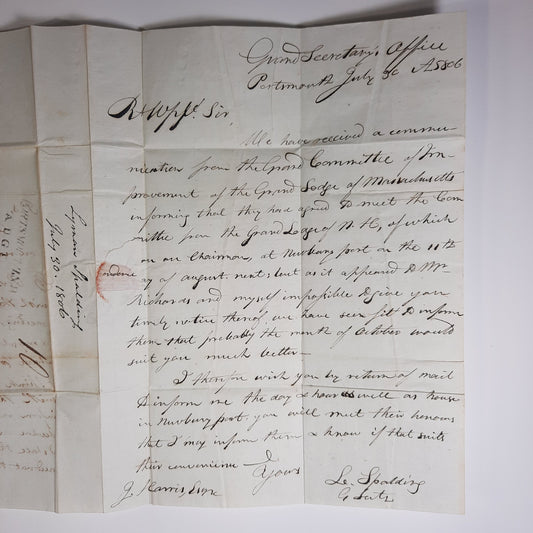 1806 Dr. Lyman Spalding, ALS Autograph Letter
