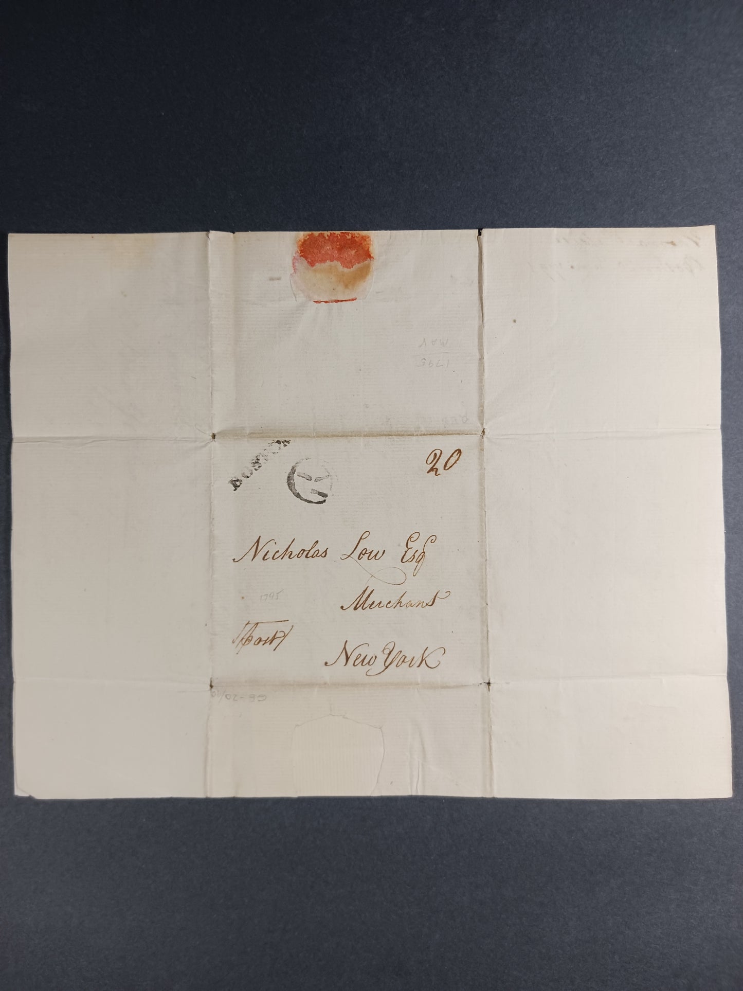 1795 Thomas Russell autograph letter to Nicholas Low, United States Banking and Financial Founders