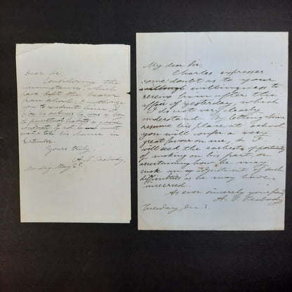 Andrew Preston Peabody, American Author, Clergyman, Educator, two signed Academy disciplinary letters