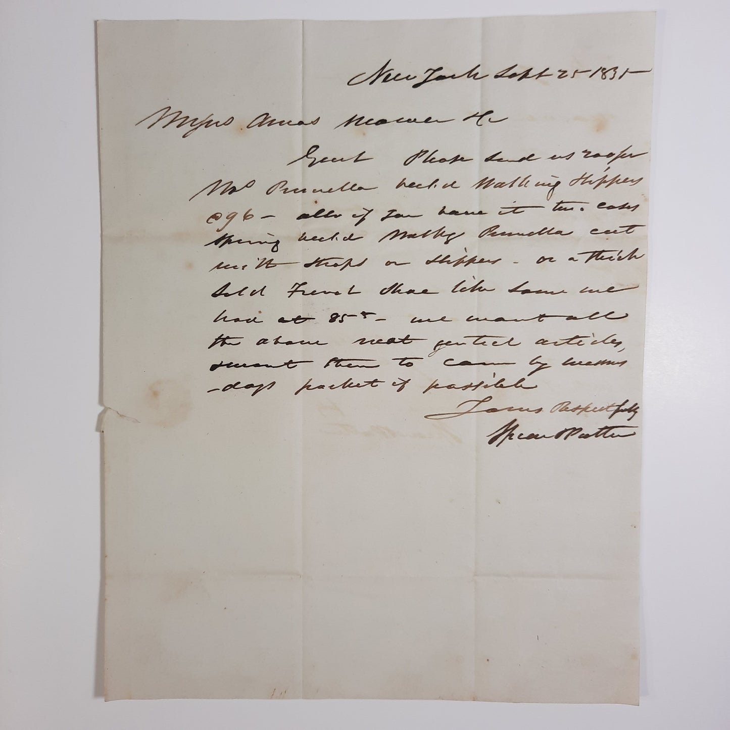 1830-1840 Amos Mower Shoe Factory in Lynn, MA (20) Merchant Letters Archive