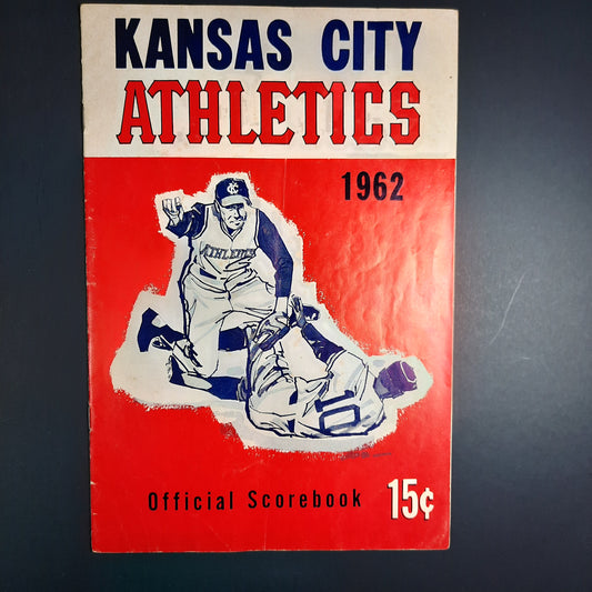 1962 Kansas City Athletics Official Scorecard gameday magazine,  Scored (4-3 vs Orioles)