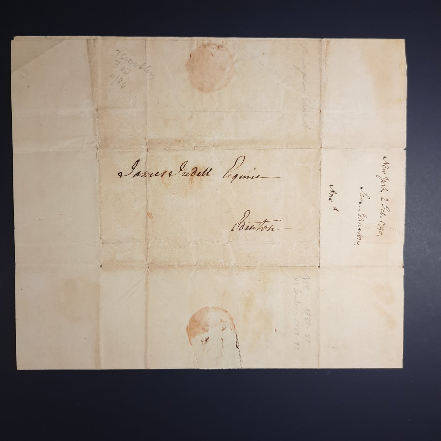 1790 1st NC US Senator Samuel Johnston signed letter to James Iredell re Supreme Court opening, nominated by Washington 6 days later