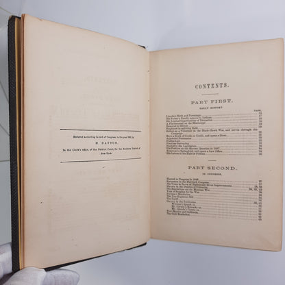 1860 "Honest Old Abe" Life & Public Services Hon. Abraham Lincoln, Hannibal Hamlin, Bartlett 1st Edition