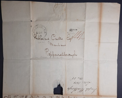 1801 Joseph Winthrop Charleston South Carolina signed letter