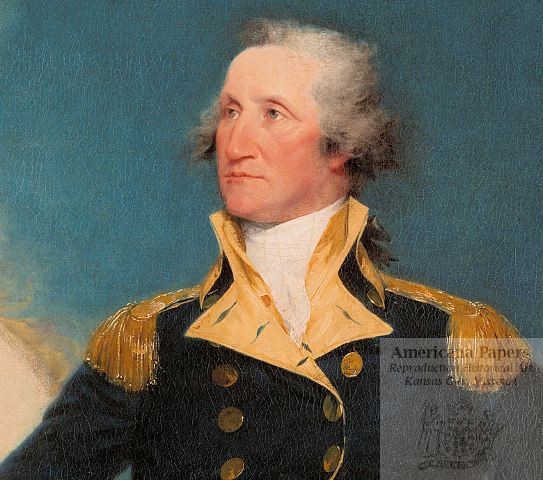 Canvas Print General George Washington at Trenton 11x16 by John Trumbull 1792 Oil Painting