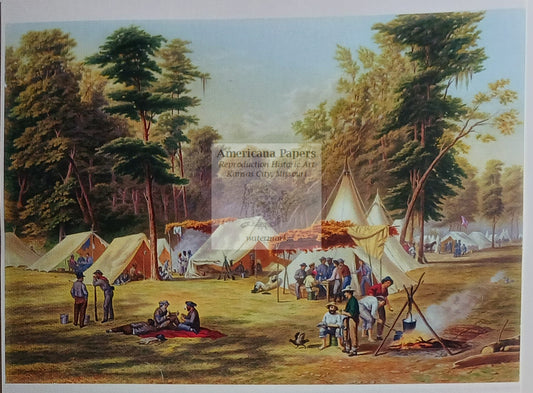 Confederates in Camp, 1862 8x10 Canvas Reproduction, 3d Kentucky Infantry CSA, Conrad Wise Chapman Oil Painting