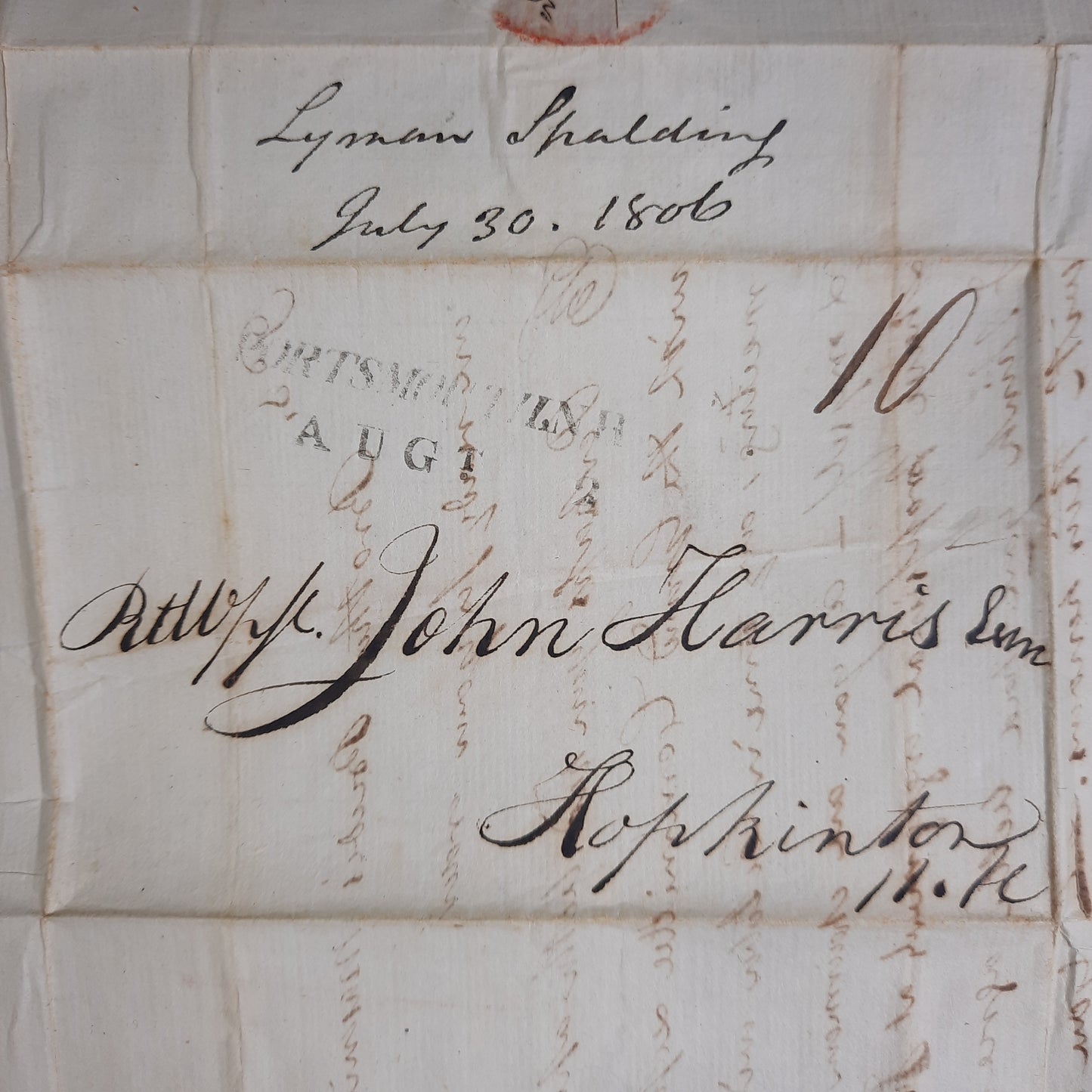 1806 Dr. Lyman Spalding, ALS Autograph Letter Masonic (physician pioneer in vaccinations & pharmacopoeia)