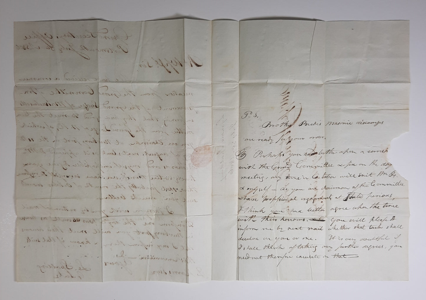 1806 Dr. Lyman Spalding, ALS Autograph Letter Masonic (physician pioneer in vaccinations & pharmacopoeia)