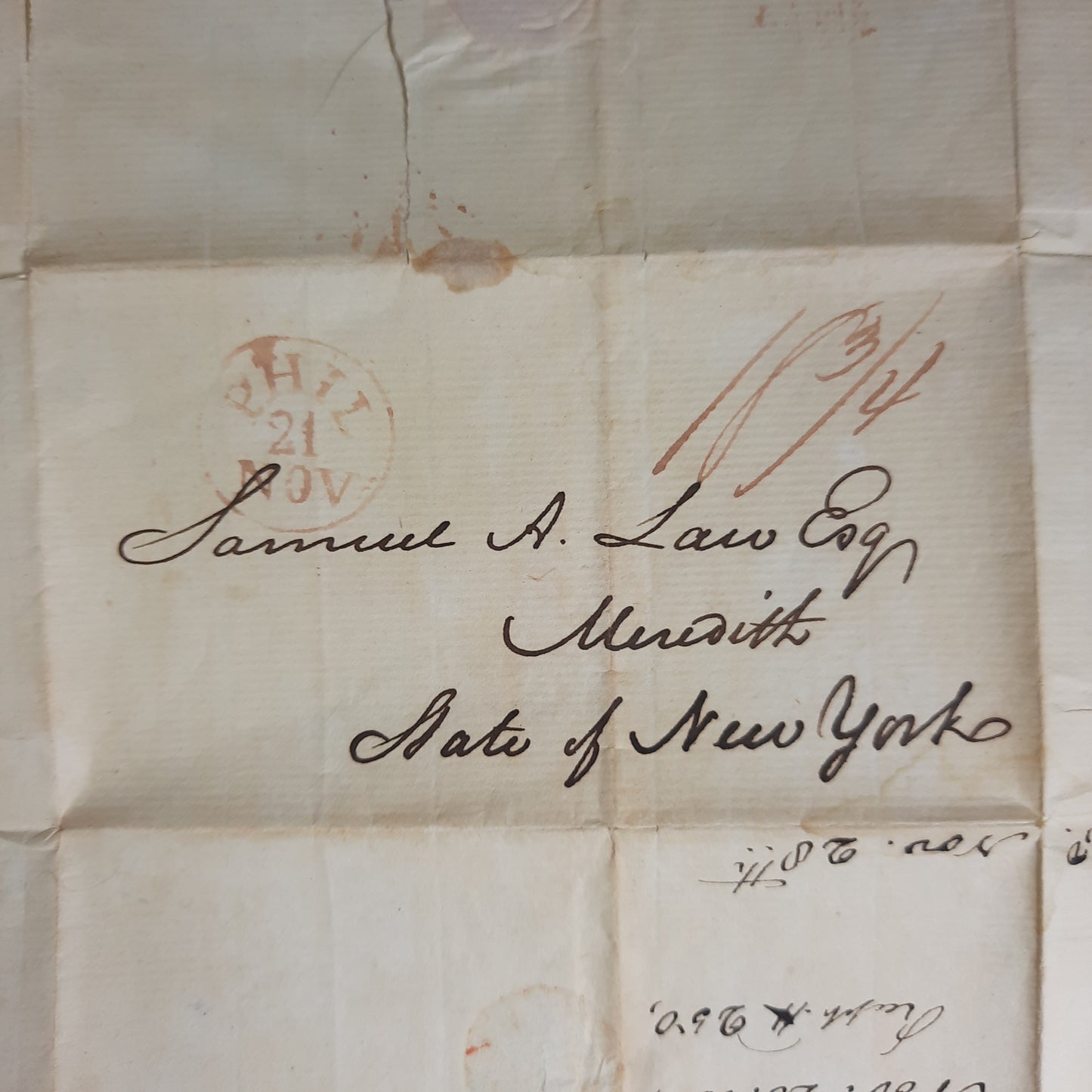 1826 John Read, James Gibson ALS, double signed letter regarding estate of Declaration of Independence Signer George Clymer