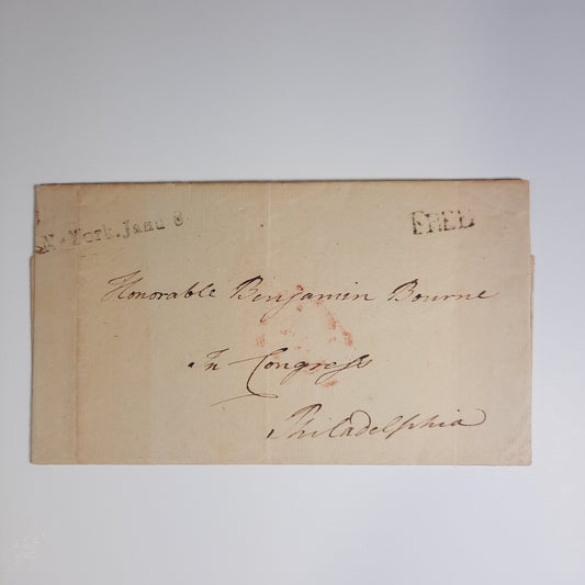 1792 Silas Talbot Free Frank Cover to Benjamin Bourne, Rhode Island's 1st Representative in the US Congress in Philadelphia