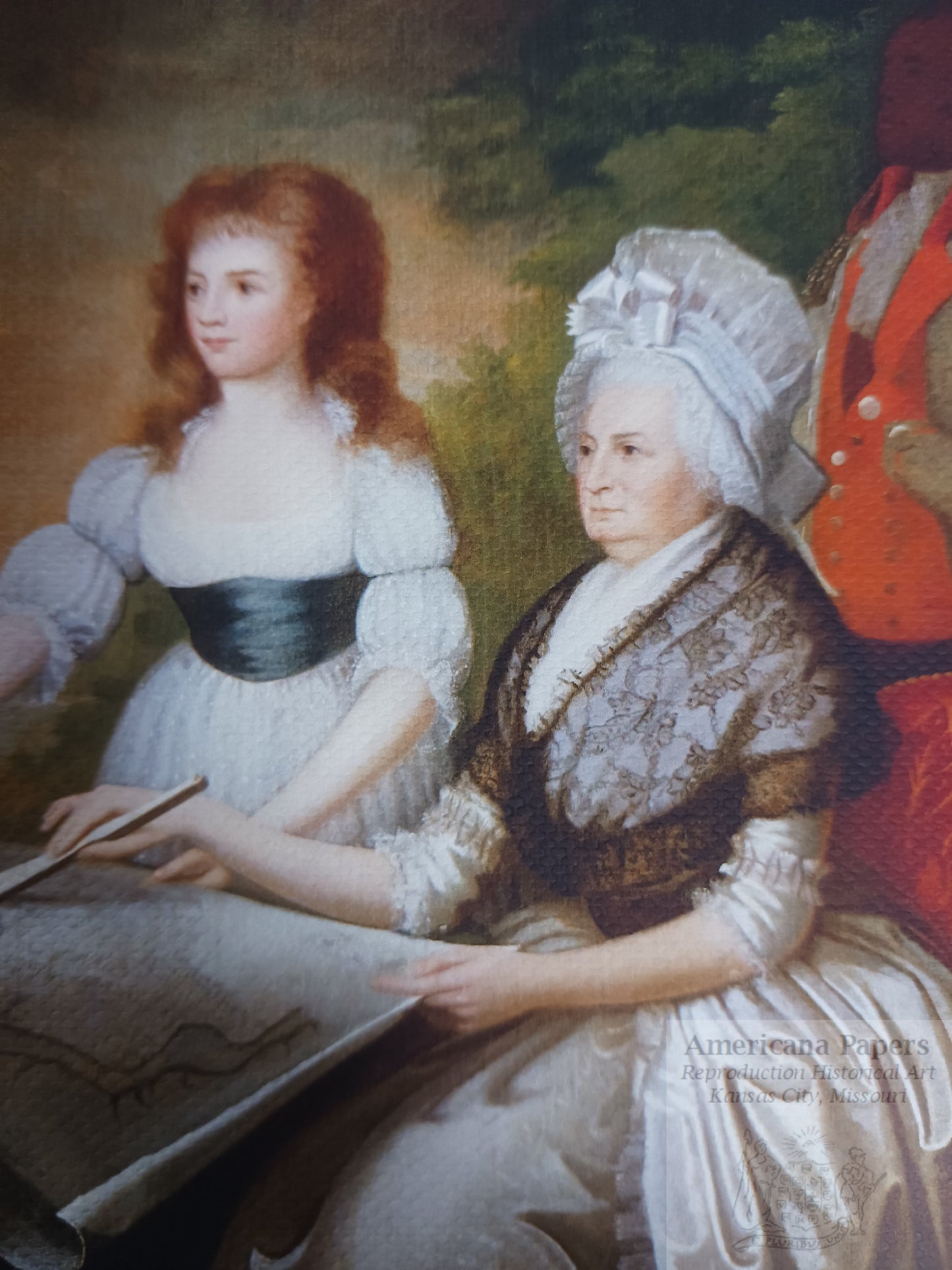 Canvas Print George & Martha Washington Family Edward Savage 1796 Oil Painting 8.5 x 11