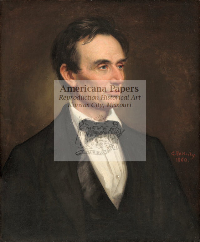 Canvas Print Abraham Lincoln 1860 Oil Painting by George Peter Alexander Healy 11x13.5